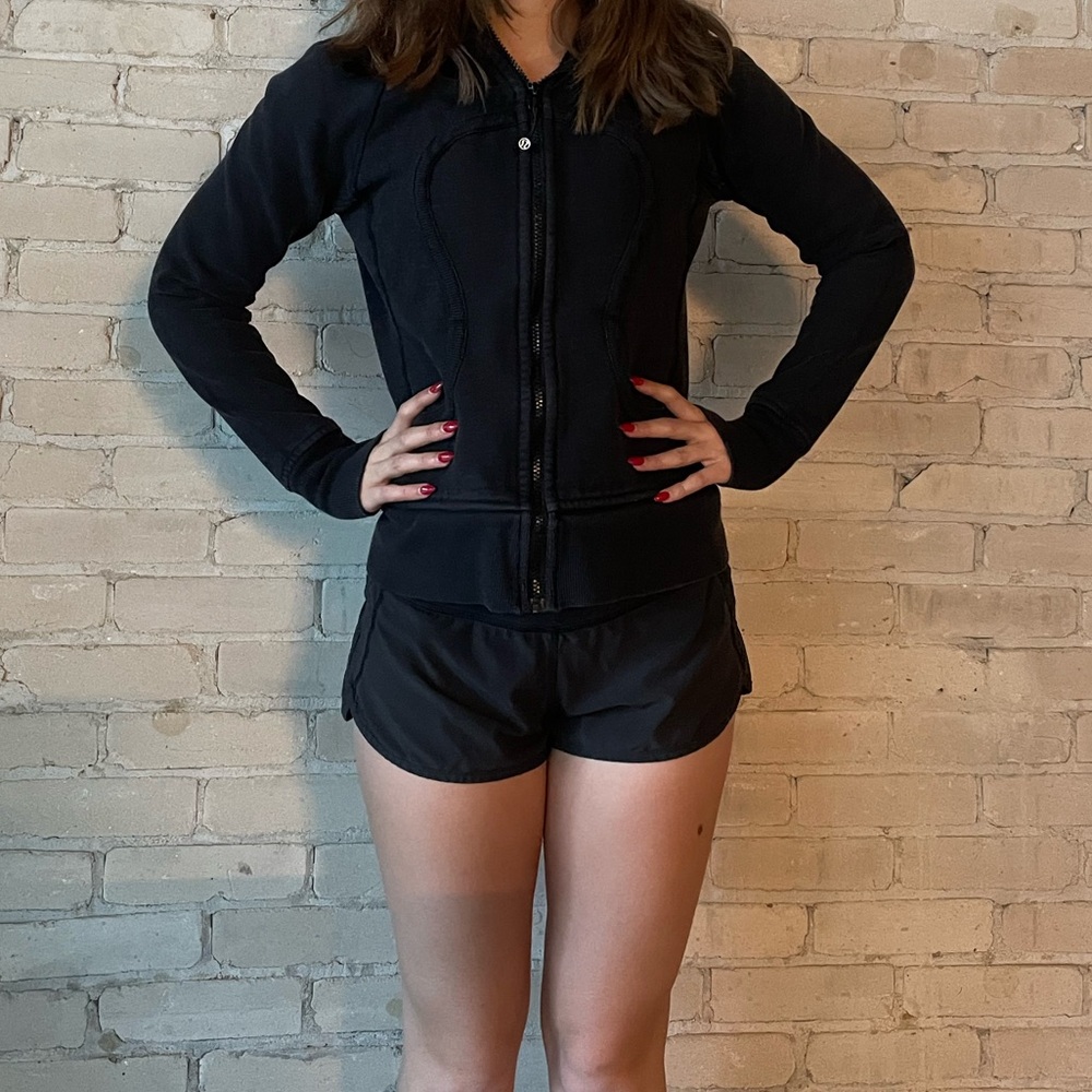 Black Lululemon Womens Full Zip Scuba Hoodie